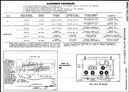 D2611 'Truetone' ; Western Auto Supply (ID = 488324) Radio