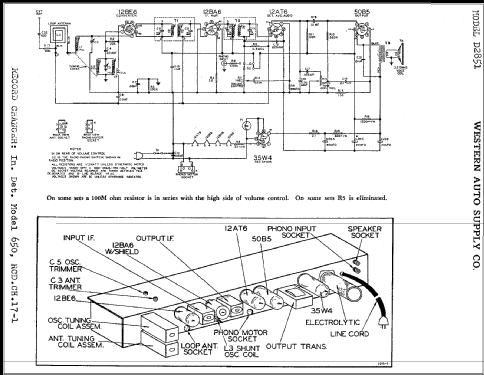 D-2851 Truetone ; Western Auto Supply (ID = 316236) Radio