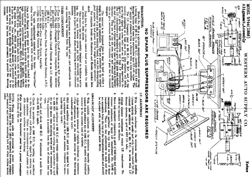 D744 ; Western Auto Supply (ID = 757647) Car Radio