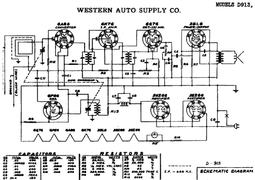 D913 ; Western Auto Supply (ID = 758718) Radio