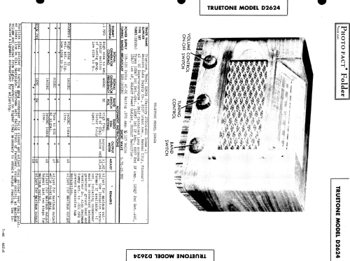 D-2624 Truetone ; Western Auto Supply (ID = 512933) Radio