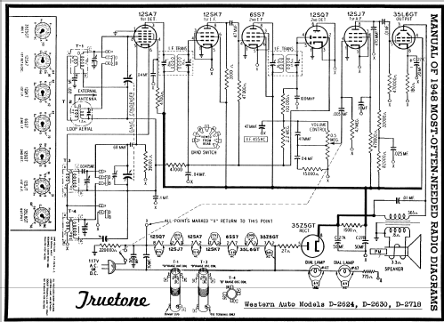 D-2624 Truetone ; Western Auto Supply (ID = 92440) Radio