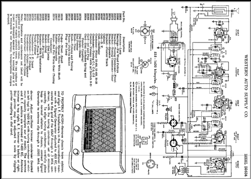 D-2634 Truetone ; Western Auto Supply (ID = 368449) Radio