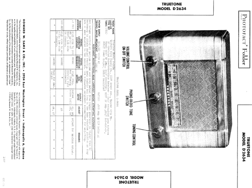 D-2634 Truetone ; Western Auto Supply (ID = 599302) Radio