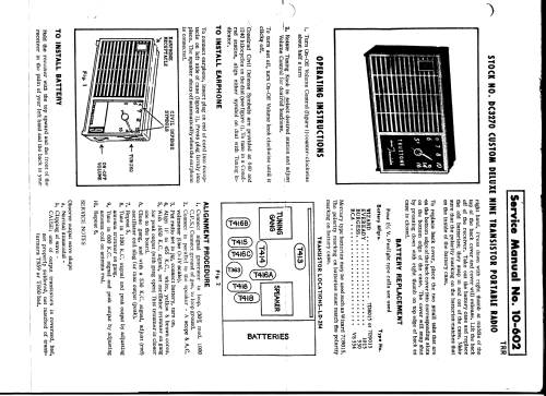 Truetone Imperial and Trav-ler Transistor 9 DC-3270; Western Auto Supply (ID = 555516) Radio