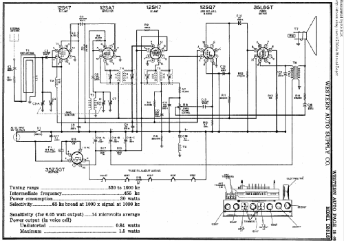 Truetone D2815 Serie B; Western Auto Supply (ID = 1002764) Radio