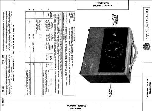 Truetone D3265A ; Western Auto Supply (ID = 979881) Radio