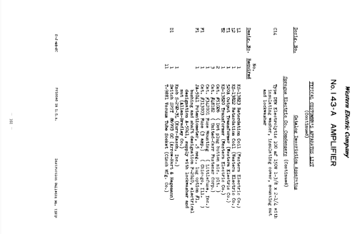 143-A ; Western Electric (ID = 1571620) Ampl/Mixer