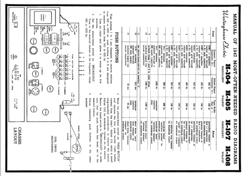 H107 ; Westinghouse El. & (ID = 73021) Radio