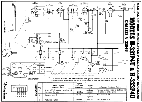 H333P4U Ch= V-2164-U; Westinghouse El. & (ID = 158227) Radio