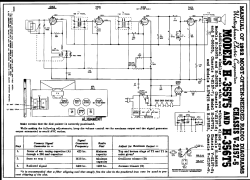 H356T5 Ch= V-2157-5; Westinghouse El. & (ID = 158042) Radio