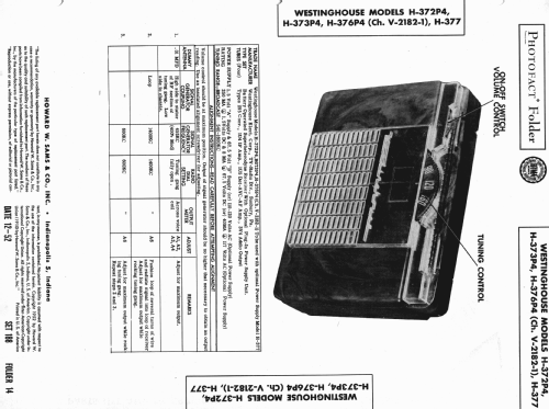 H372P4 + H-377 PSU Ch= V-2182-1; Westinghouse El. & (ID = 984530) Radio