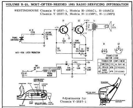 H-100AC2 Ch= V-2537-1; Westinghouse El. & (ID = 194756) R-Player