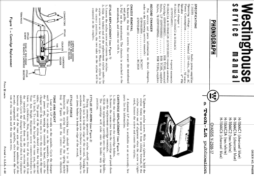 H-104AC2 Ch= V-2508-17; Westinghouse El. & (ID = 1204829) R-Player