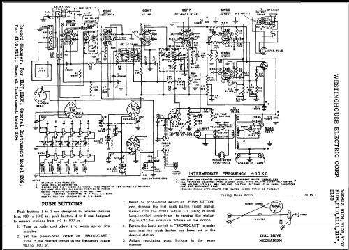 H-105B Ch= V-2102-5; Westinghouse El. & (ID = 415485) Radio