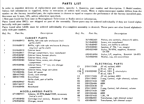 H-127ACS6 Ch= V-2539-1; Westinghouse El. & (ID = 1206726) R-Player