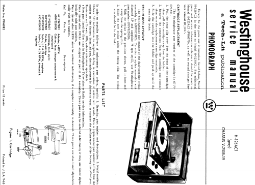 H-127ACS6 Ch= V-2539-1; Westinghouse El. & (ID = 1206727) R-Player