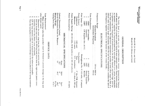 H-134; Westinghouse El. & (ID = 1537187) Radio