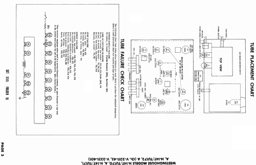 H-14T172A Ch= V-2311-45; Westinghouse El. & (ID = 1850154) Televisión