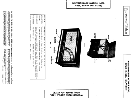 H-161 Ch= V-2118; Westinghouse El. & (ID = 953439) Radio