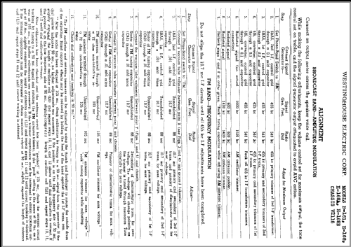 H-168 Ch= V-2118; Westinghouse El. & (ID = 369348) Radio