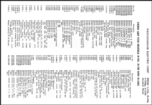 H-168B Ch= V-2118; Westinghouse El. & (ID = 369372) Radio