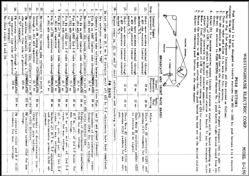 H-169 Ch= V-2124-1; Westinghouse El. & (ID = 317106) Radio