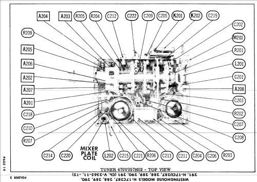 H-17CU287 Ch= V-2365-12; Westinghouse El. & (ID = 892734) TV Radio