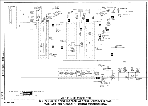 H-17CU288 Ch= V-2365-12; Westinghouse El. & (ID = 892751) TV Radio