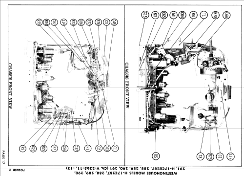 H-17CU290 Ch= V-2365-12; Westinghouse El. & (ID = 892820) TV Radio