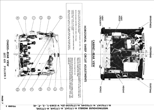 H-17T247 Ch= V-2365-7; Westinghouse El. & (ID = 877758) Télévision