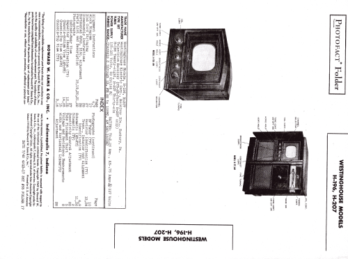 H-196; Westinghouse El. & (ID = 1327817) Televisión