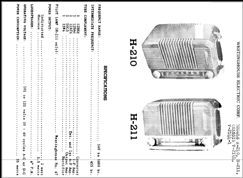 H-211 Ch= V-2144-1; Westinghouse El. & (ID = 319280) Radio