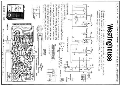 H-215L5 Ch= V-2466-1; Westinghouse El. & (ID = 201994) Radio