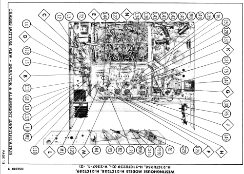 H-21CT259 Ch= V-2367-1; Westinghouse El. & (ID = 878983) Télévision