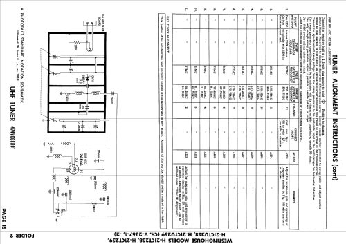 H-21CT259 Ch= V-2367-1; Westinghouse El. & (ID = 878985) Televisión