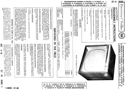 H-21K210 Ch= V-2364-1; Westinghouse El. & (ID = 785290) Television