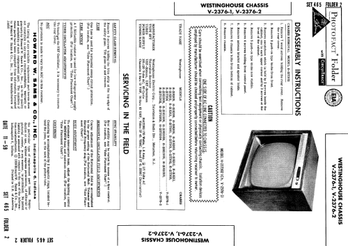 H-21K305, 306, 308, 309, 310 Ch= V-2376-1; Westinghouse El. & (ID = 635534) Television