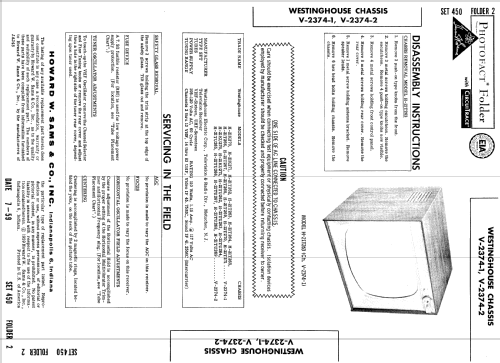 H-21KU270 Ch= V-2374-2; Westinghouse El. & (ID = 901774) Television