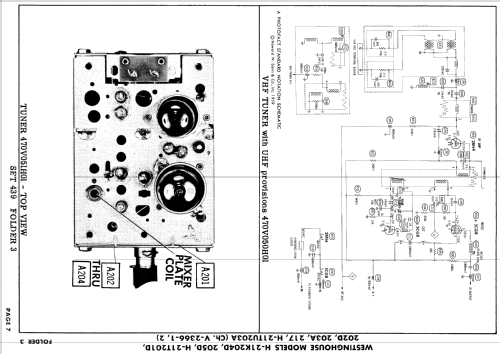 H-21TU203A Ch=Y-2366-2; Westinghouse El. & (ID = 882083) Television