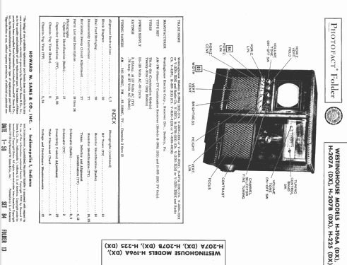 H-225 Ch= V-2130-32DX; Westinghouse El. & (ID = 1569279) Télévision