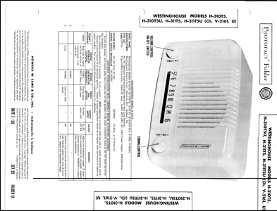 H-310T5 CH= V-2161; Westinghouse El. & (ID = 2574957) Radio