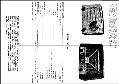 H-320T5 Ch= V-2157; Westinghouse El. & (ID = 260111) Radio