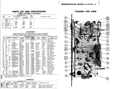 H-325T7U Ch= V-2136; Westinghouse El. & (ID = 514013) Radio