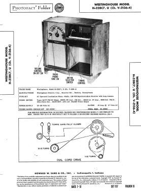 H-328C7 Ch= V-2136-4; Westinghouse El. & (ID = 3034077) Radio