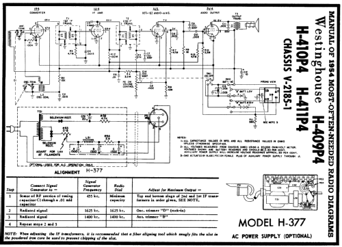 H-410P4 Ch= V-2185-1; Westinghouse El. & (ID = 188886) Radio