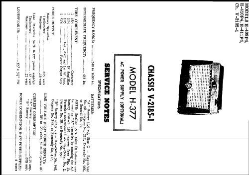 H-410P4 Ch= V-2185-1; Westinghouse El. & (ID = 219606) Radio