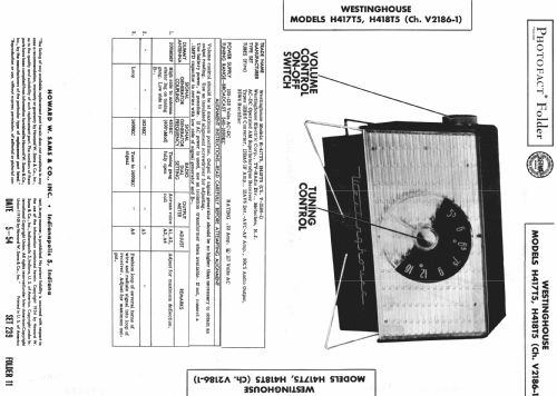 H-417T5 Ch= V-2186-1; Westinghouse El. & (ID = 984617) Radio