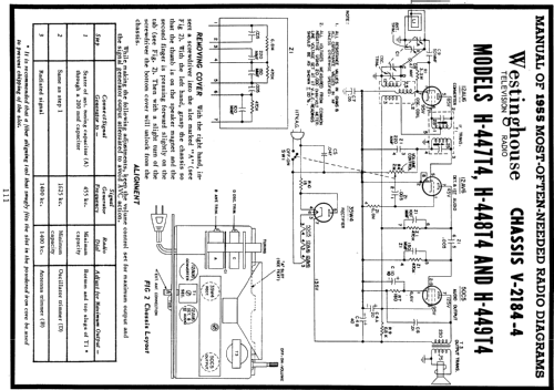 H-447T4 Ch= V-2184-4; Westinghouse El. & (ID = 122357) Radio