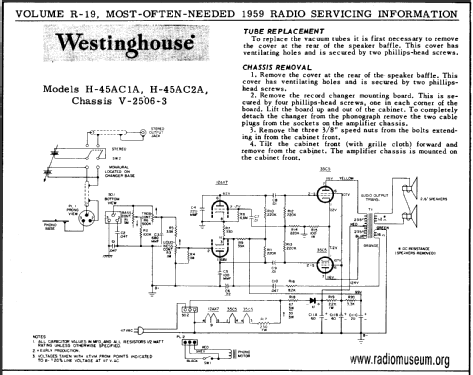 H-45AC2A V-2506-3 Chassis; Westinghouse El. & (ID = 60758) R-Player